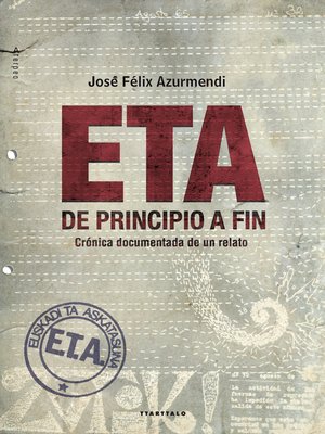 cover image of ETA, de principio a fin